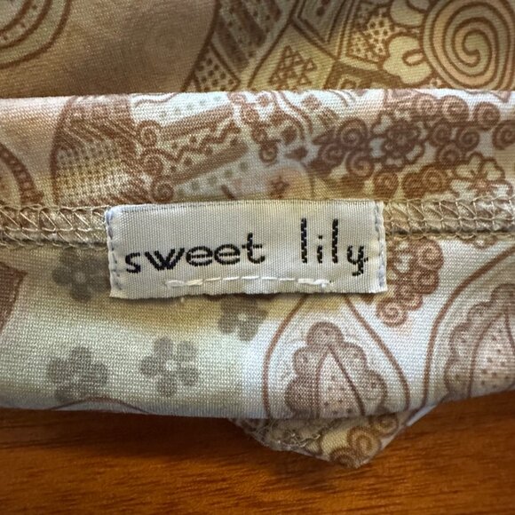 Vintage Y2K Sweet Lily Reversible Paisley Print Skirt Lettuce hem - Picture 3 of 5